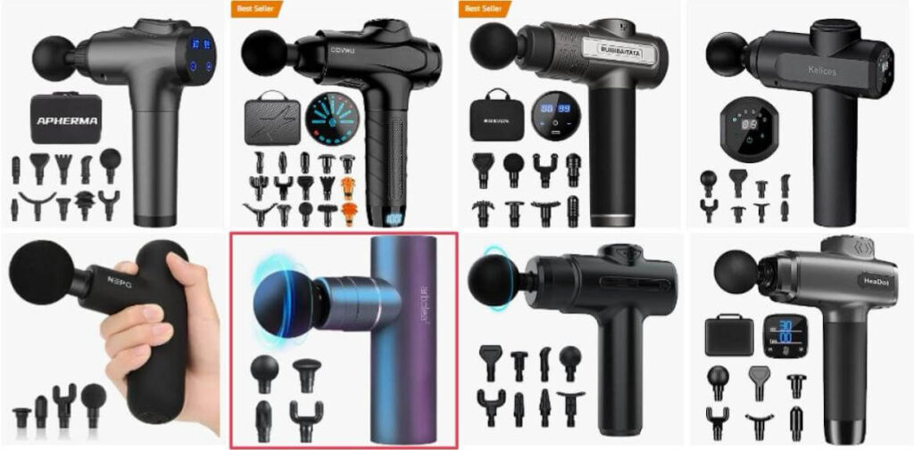 Screenshot of various product images available on Amazon.